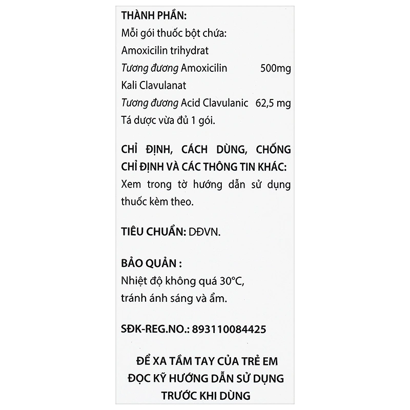 Aumoxka Mebi 500mg/62,5mg điều trị nhiễm khuẩn (10 gói x 2g) - 7